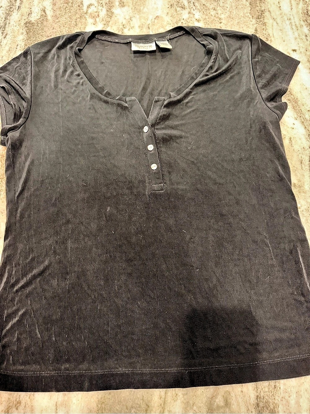 Chico's button v neck Black Size 2